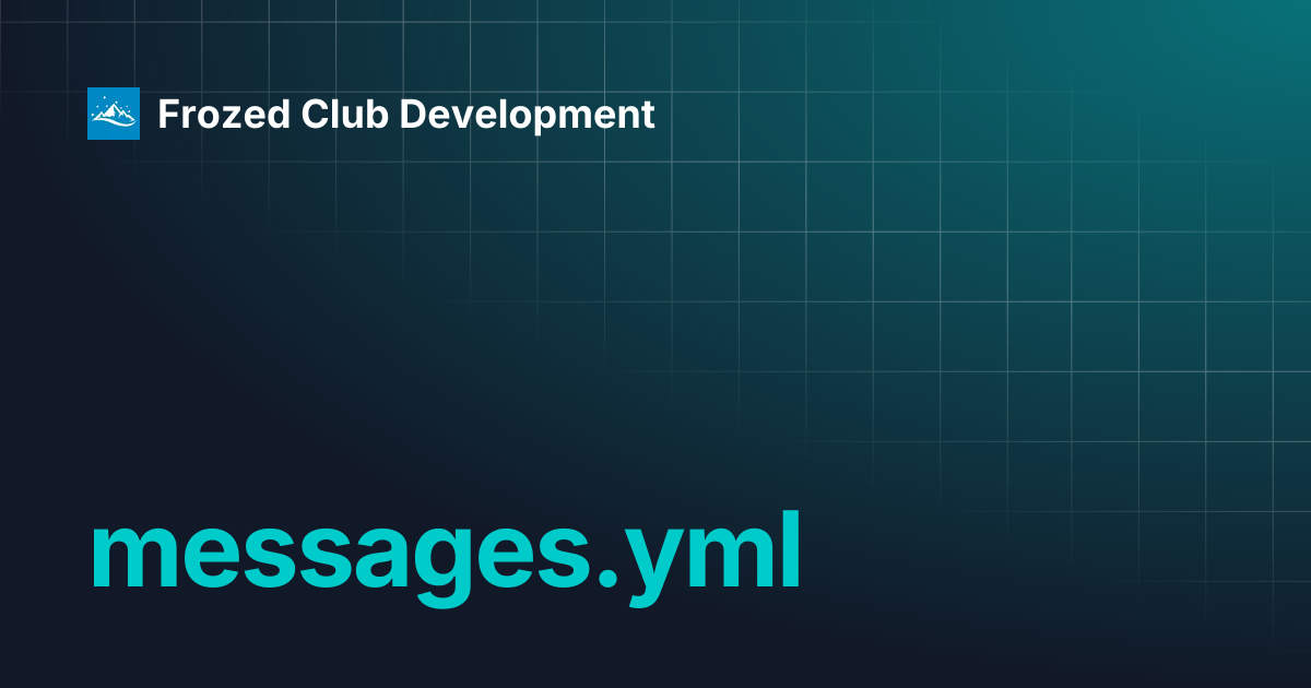 messages.yml | Frozed Club Development